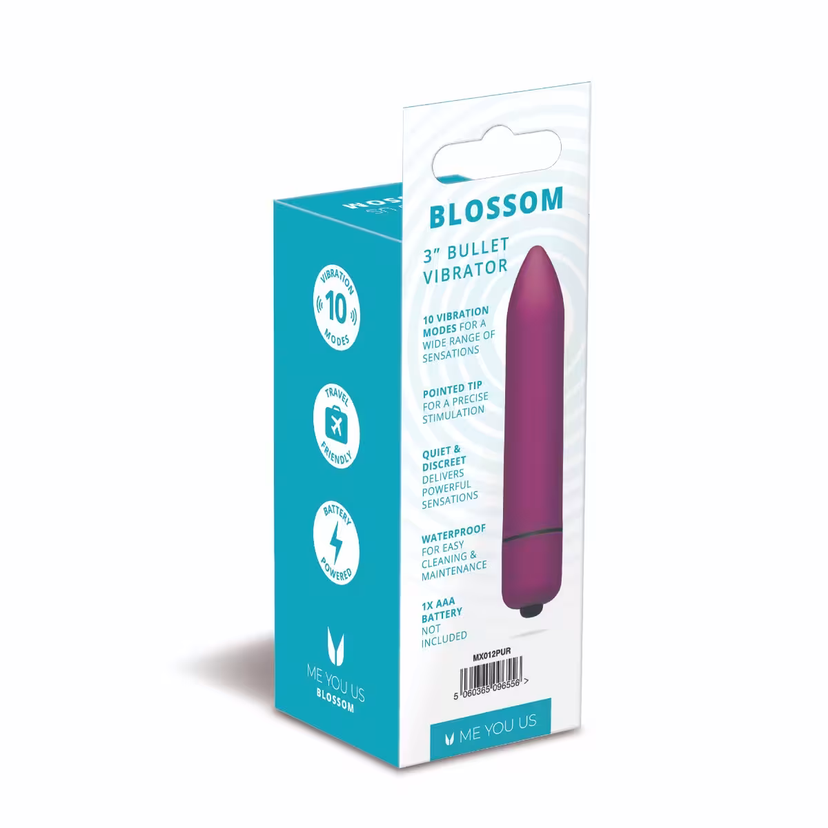 Me You Us Blossom 10 Mode Bullet Vibrator Purple image 5