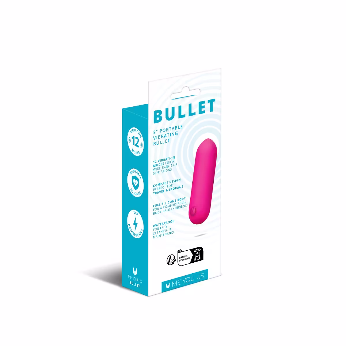 Me You Us Bullet Vibrator Hot Pink image 6