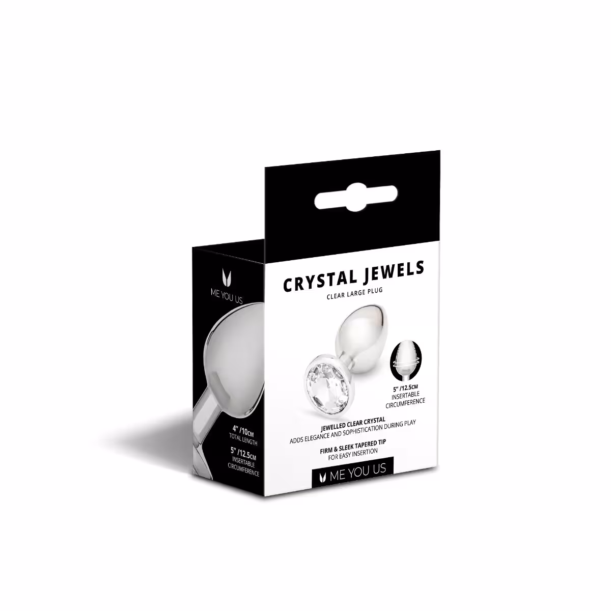 Me You Us Crystal Jewels Metal Butt Plug Clear Large image 2
