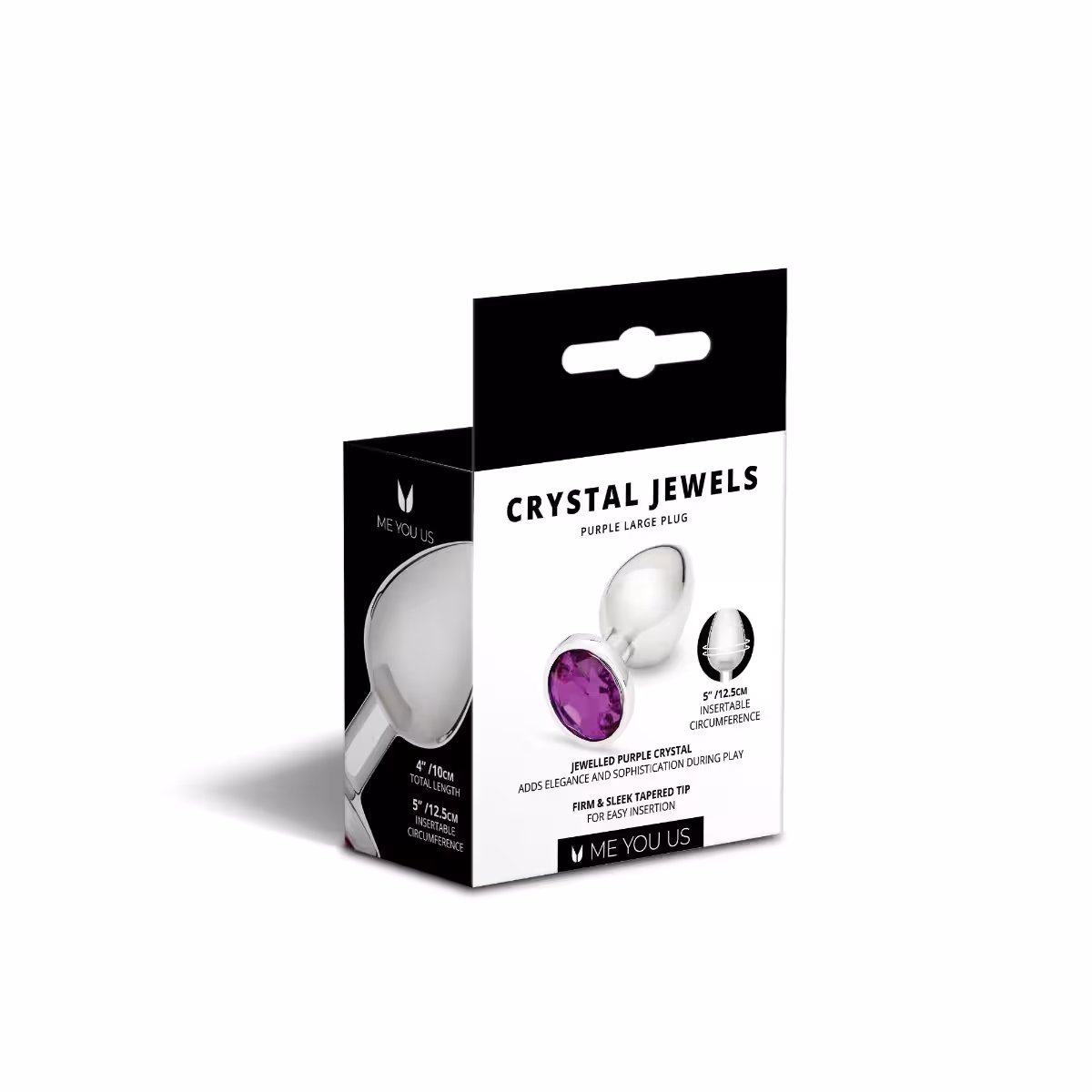 Me You Us Crystal Jewels Metal Butt Plug Purple Large image 3