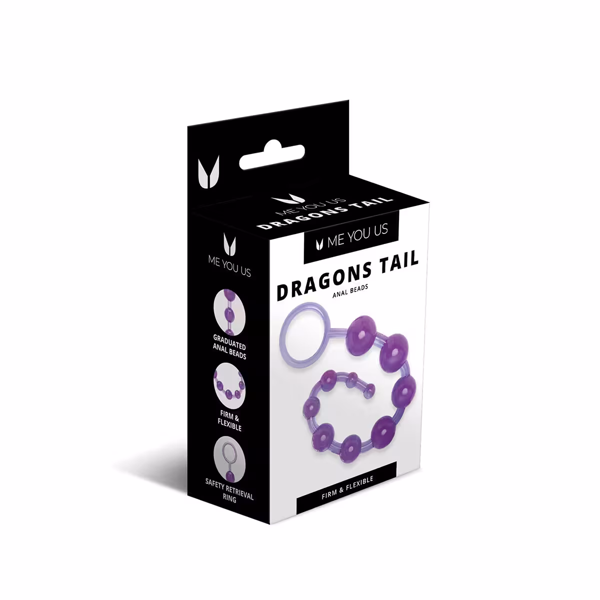 Me You Us Dragonz Tail Anal Beads Violet image 2