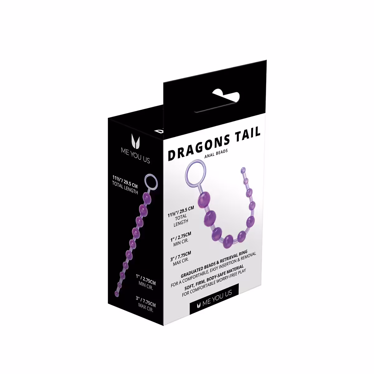 Me You Us Dragonz Tail Anal Beads Violet image 6
