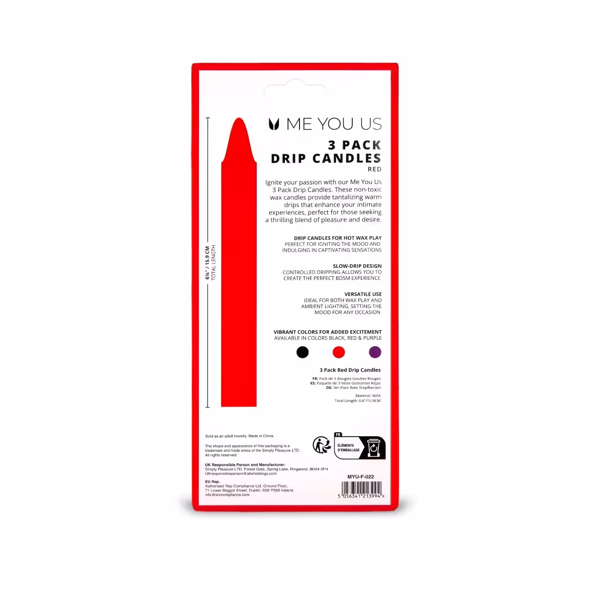 Me You Us Drip Candles 3 Pack Red – Sensual Art for Intimate Moments image 5