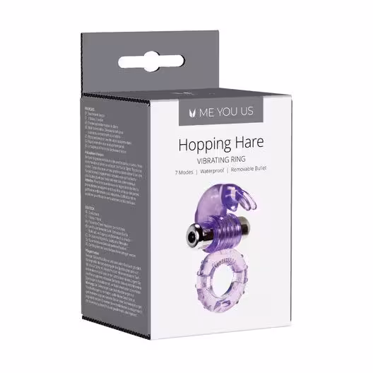 Me You Us Hopping Hare Cock Ring Purple image 3