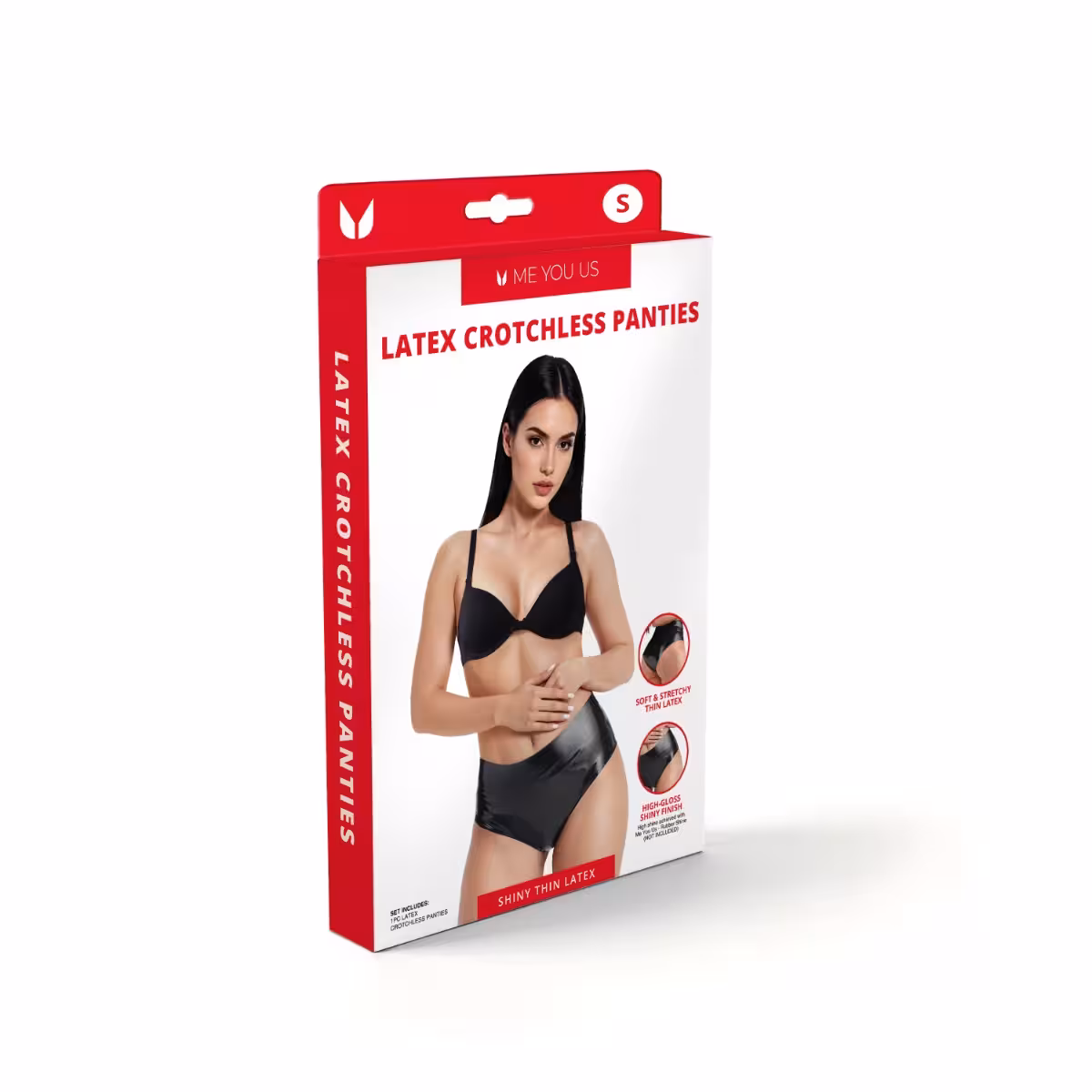 Me You Us Latex Crotchless Panties image 2