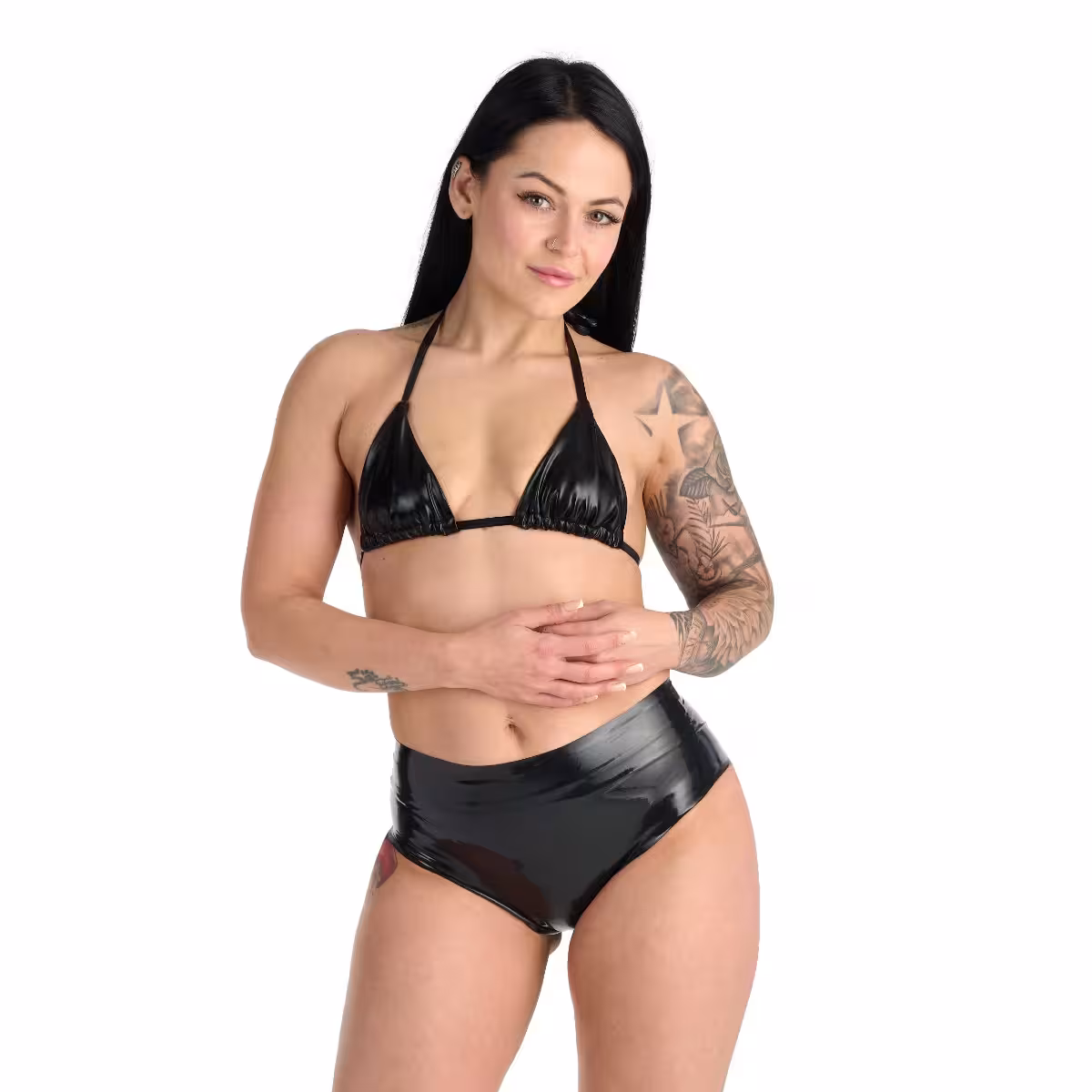 Me You Us Latex Crotchless Panties image 7