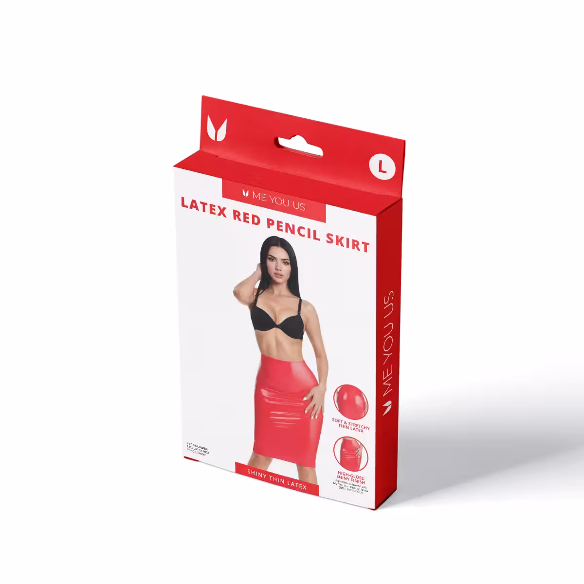 Me You Us Latex Red Pencil Skirt – Bold Silhouette, Sleek Finish image 2