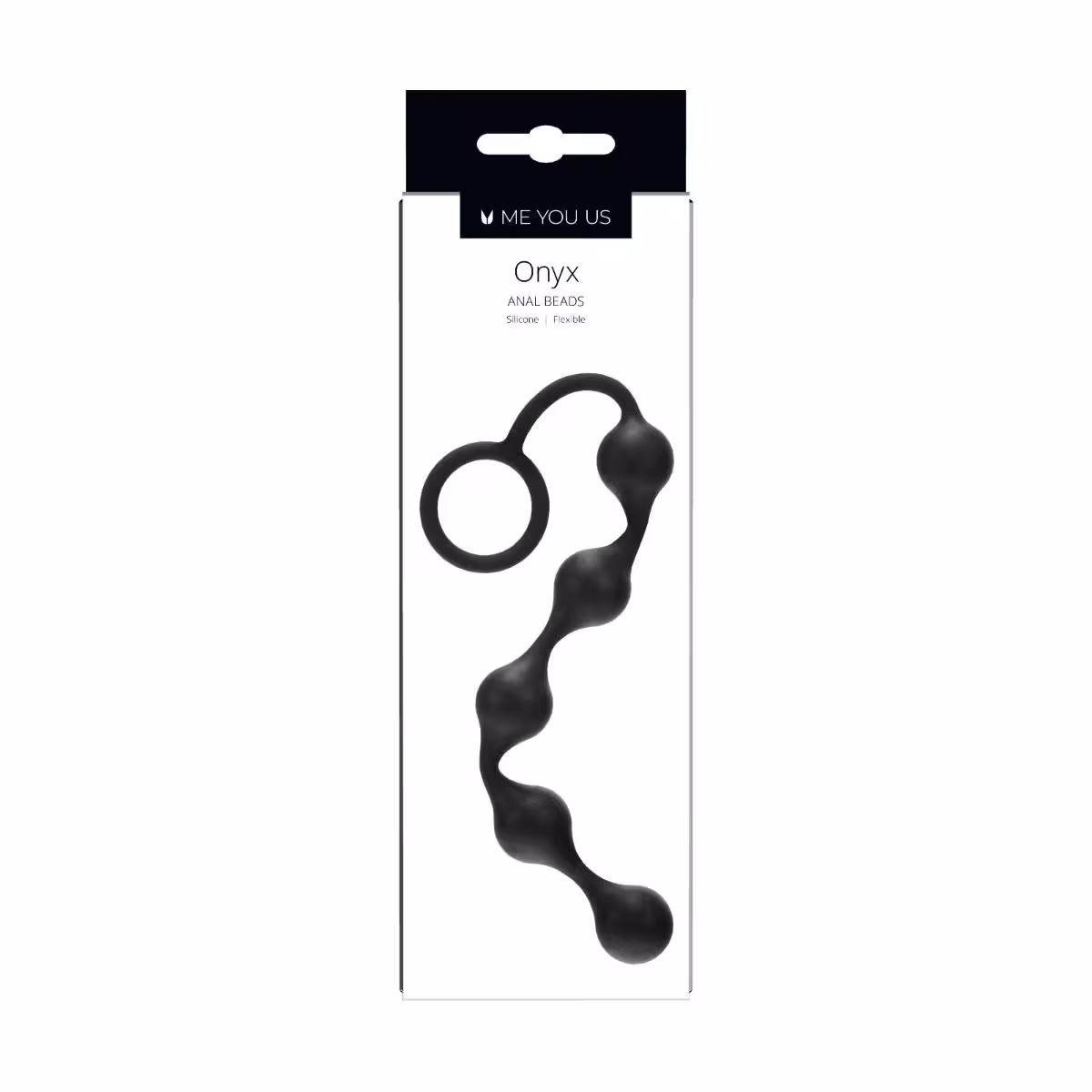 Me You Us Onyx Silicone Anal Beads Black image 2