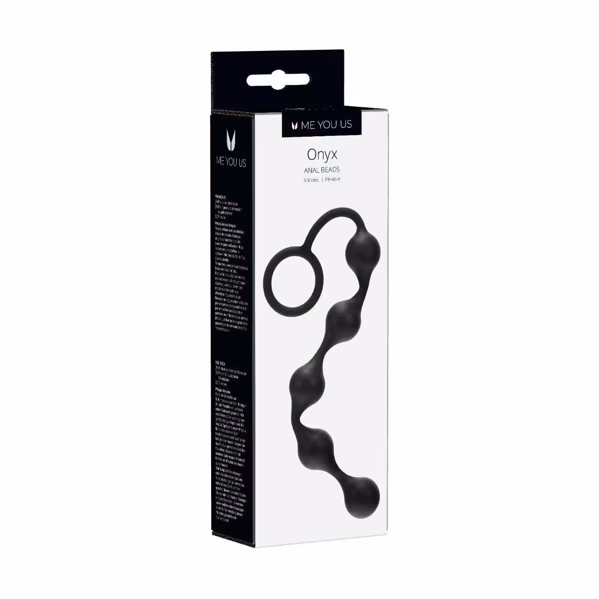 Me You Us Onyx Silicone Anal Beads Black image 3