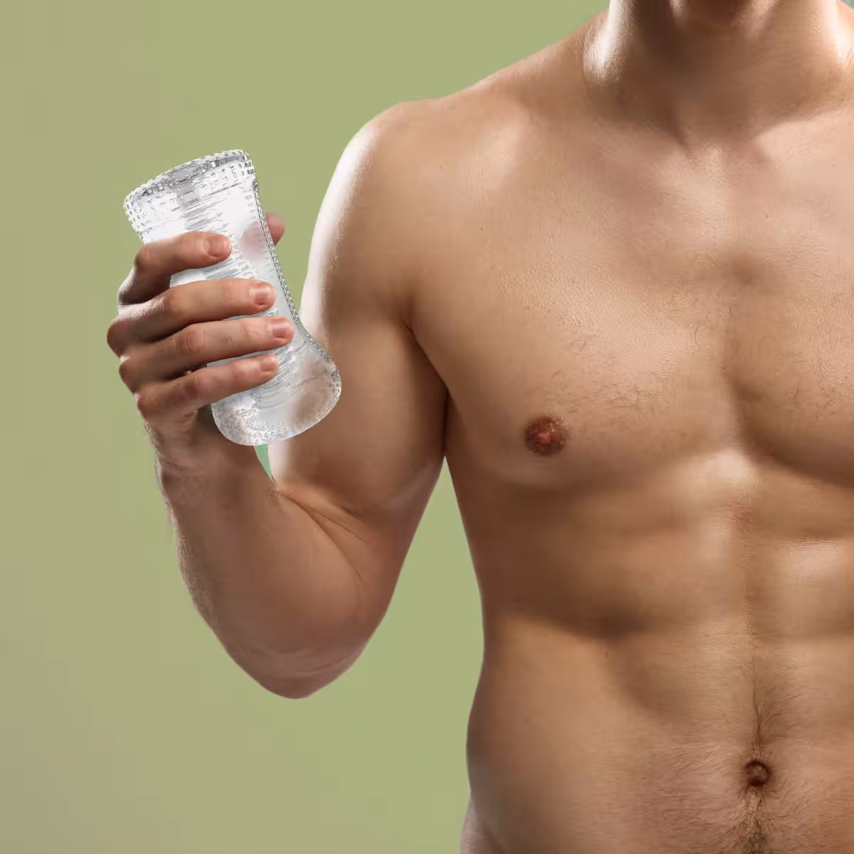 Me You Us Ripple Dual End Stroker Male Masturbator Transparent image 3