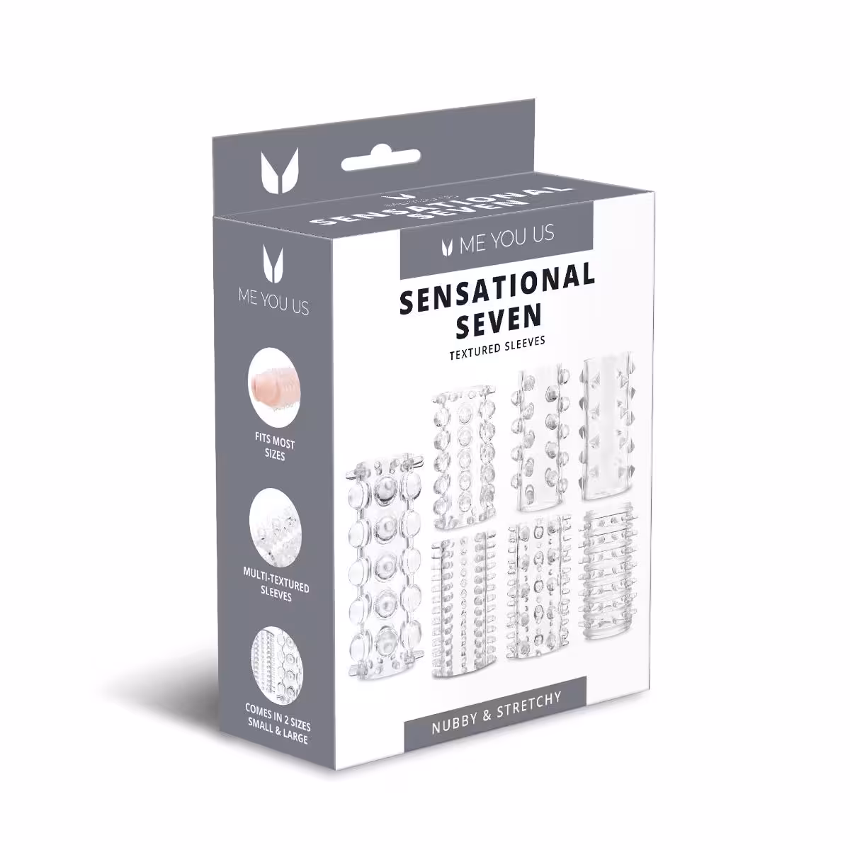 Me You Us Sensational Seven Textured Sleeves Transparent Small image 2