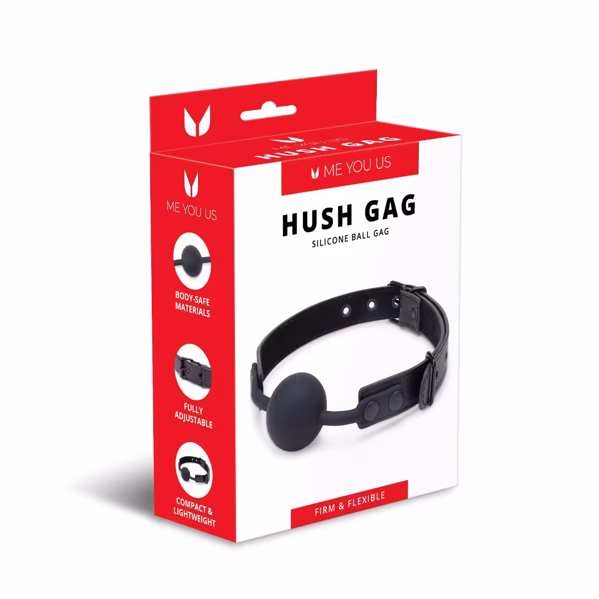 Me You Us Silicone Ball Gag Black image 2