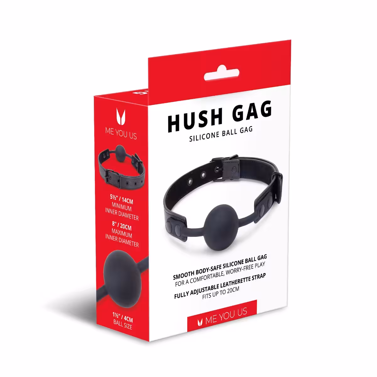Me You Us Silicone Ball Gag Black image 6