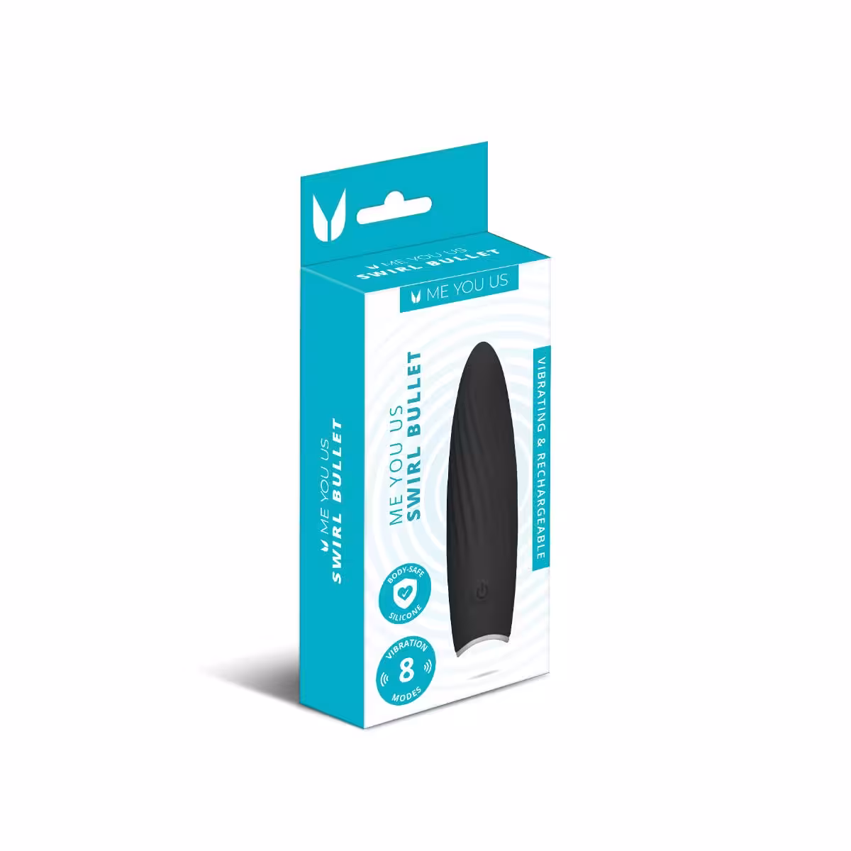 Me You Us Swirl Bullet Vibrator Black image 2