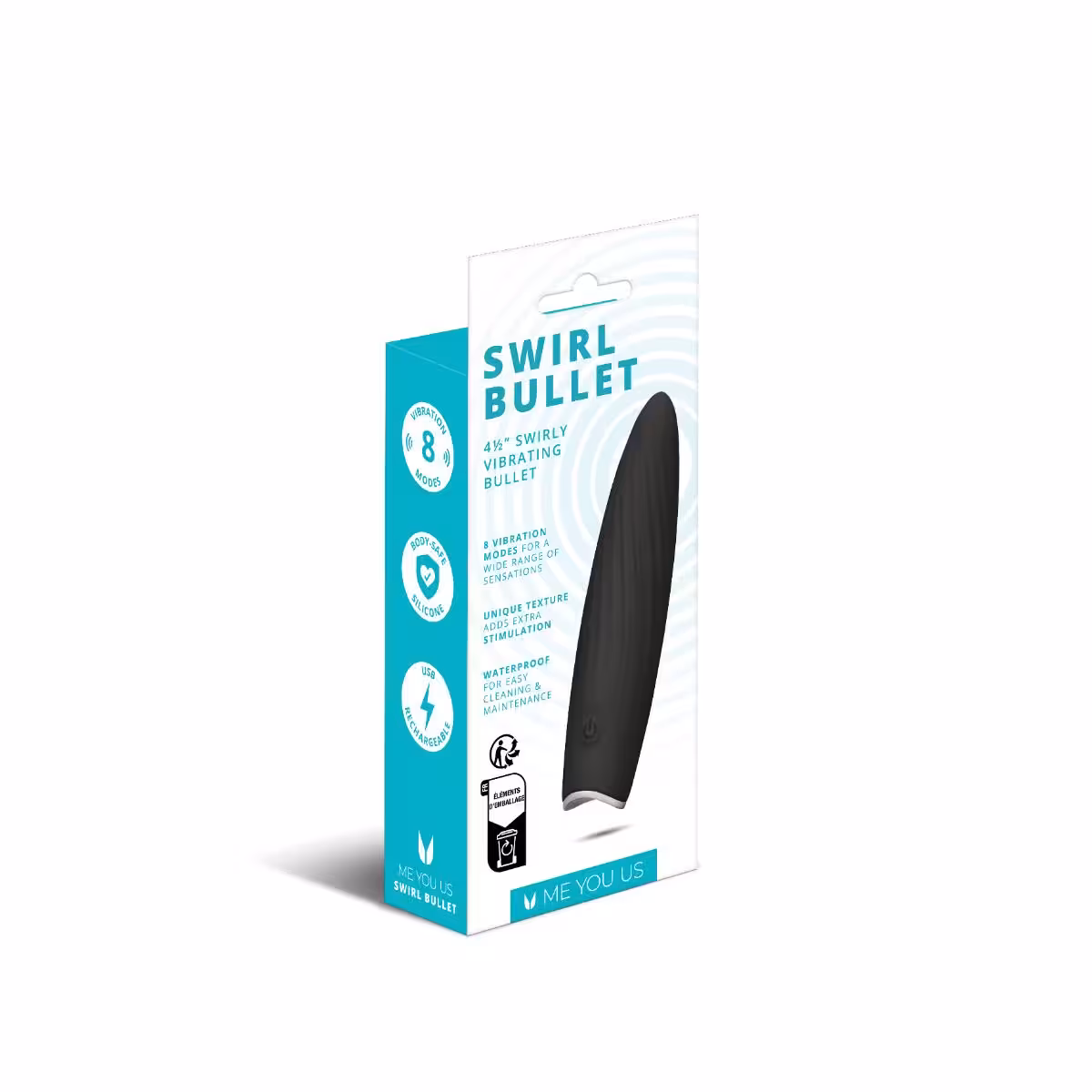 Me You Us Swirl Bullet Vibrator Black image 5