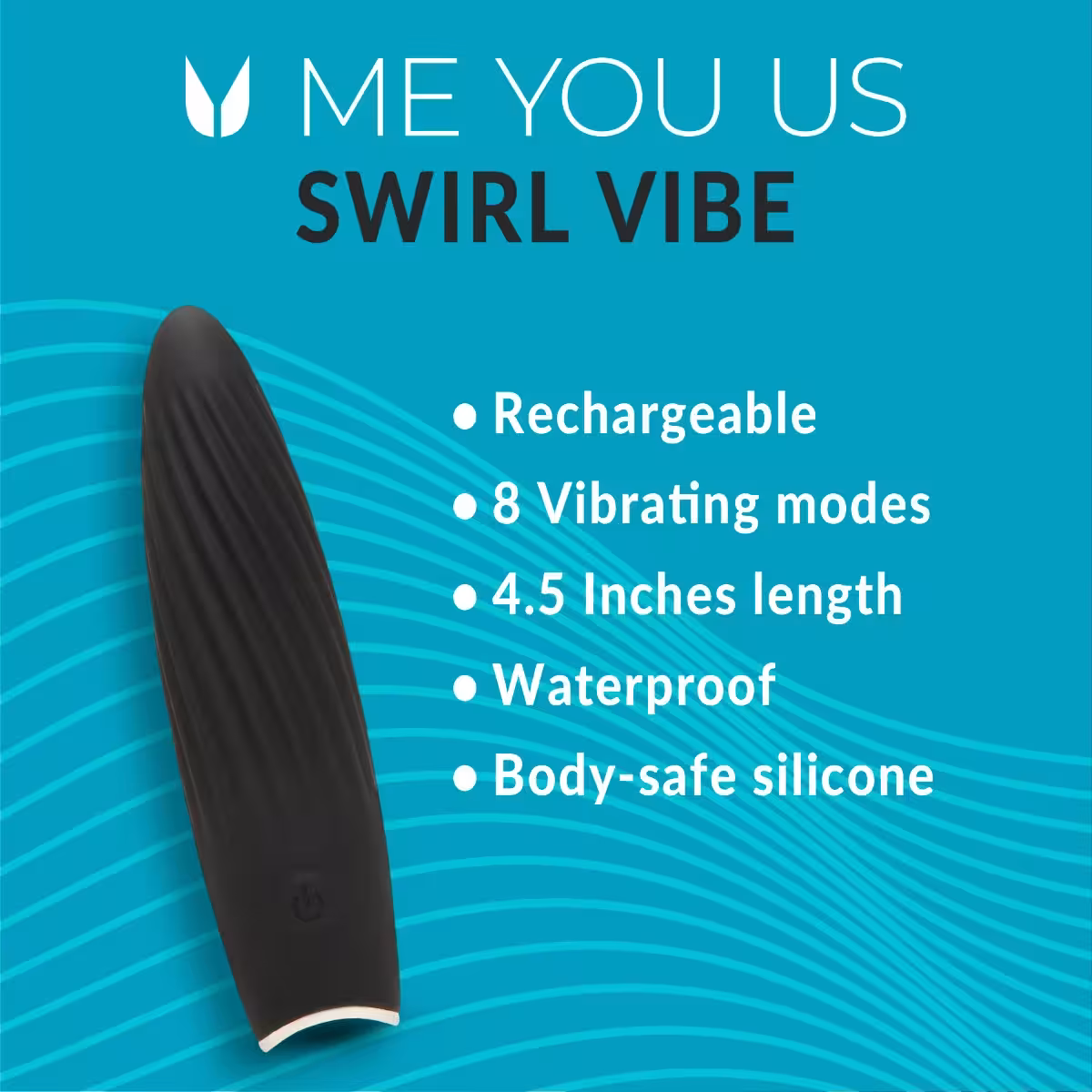 Me You Us Swirl Bullet Vibrator Black image 7