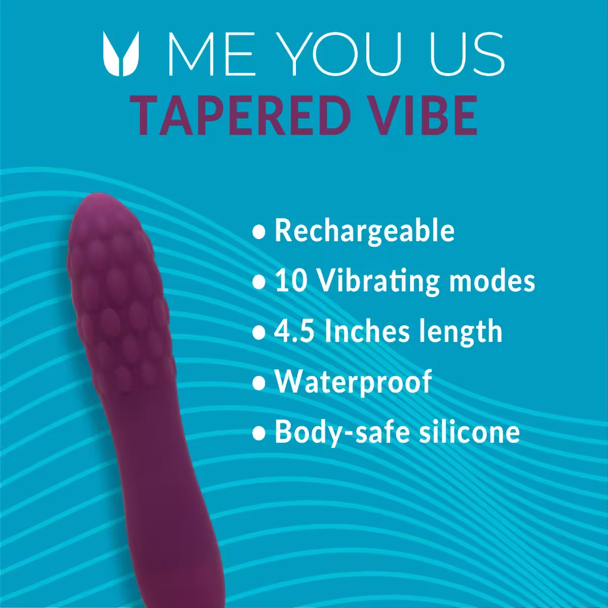 Me You Us Tapered Bullet Vibrator Purple image 4