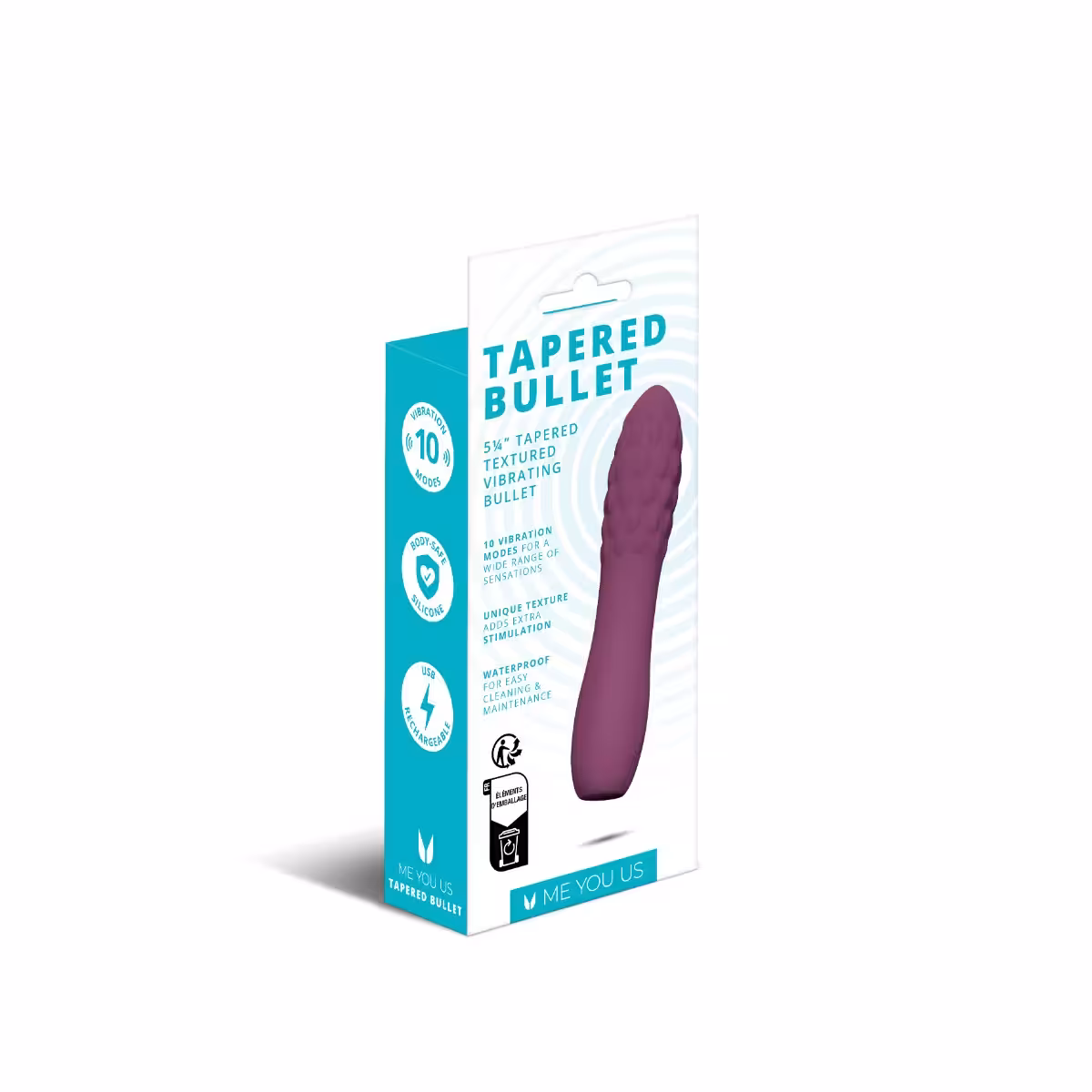 Me You Us Tapered Bullet Vibrator Purple image 5