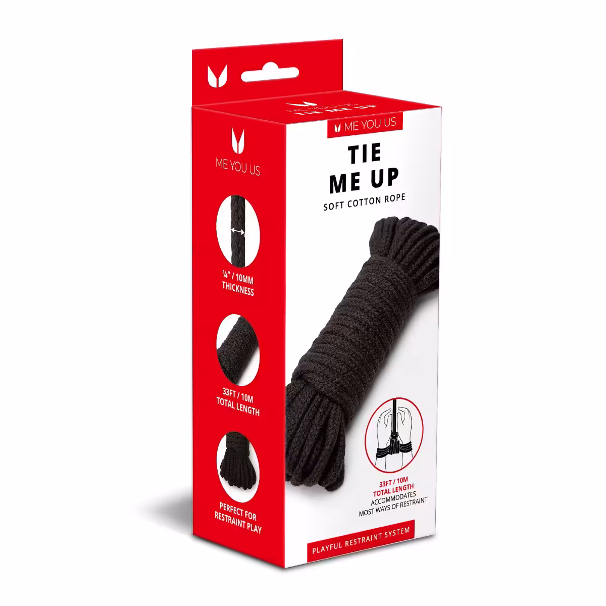 Me You Us Tie Me Up Soft Cotton Rope Black 10m
