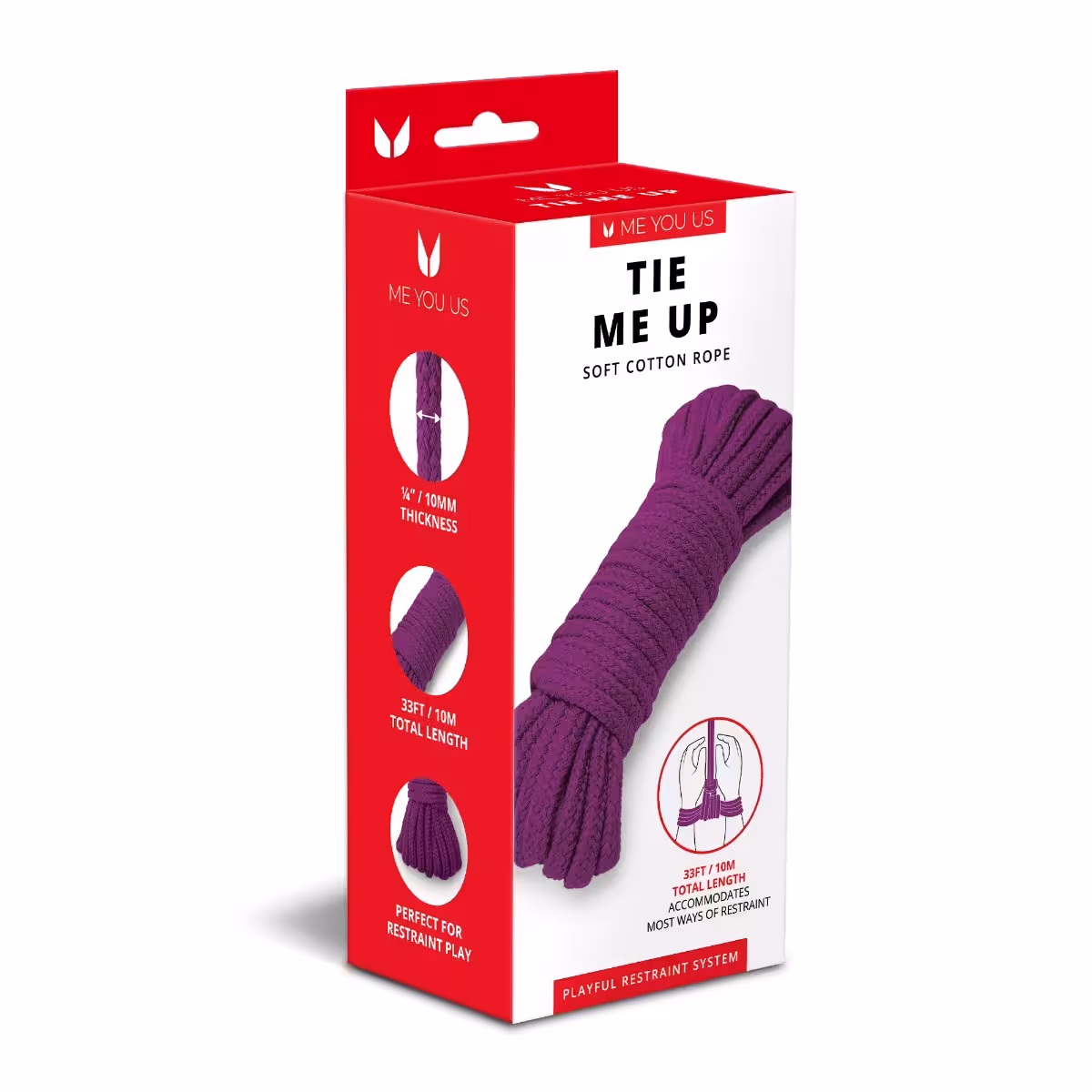 Me You Us Tie Me Up Soft Cotton Rope Purple 10m image 2