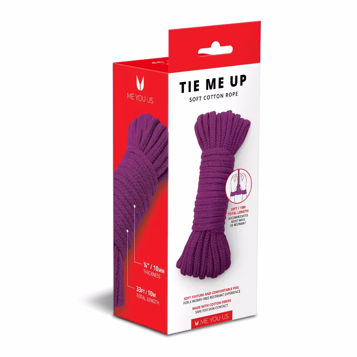 Me You Us Tie Me Up Soft Cotton Rope Purple 10m image 4