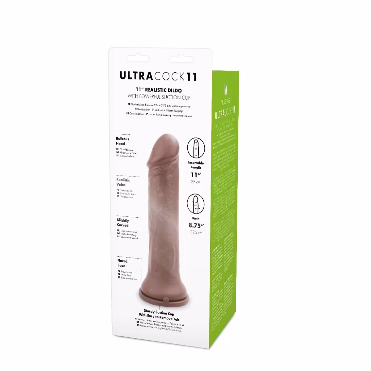 Me You Us Ultra Cock 11inch Caramel Realistic Dildo image 5