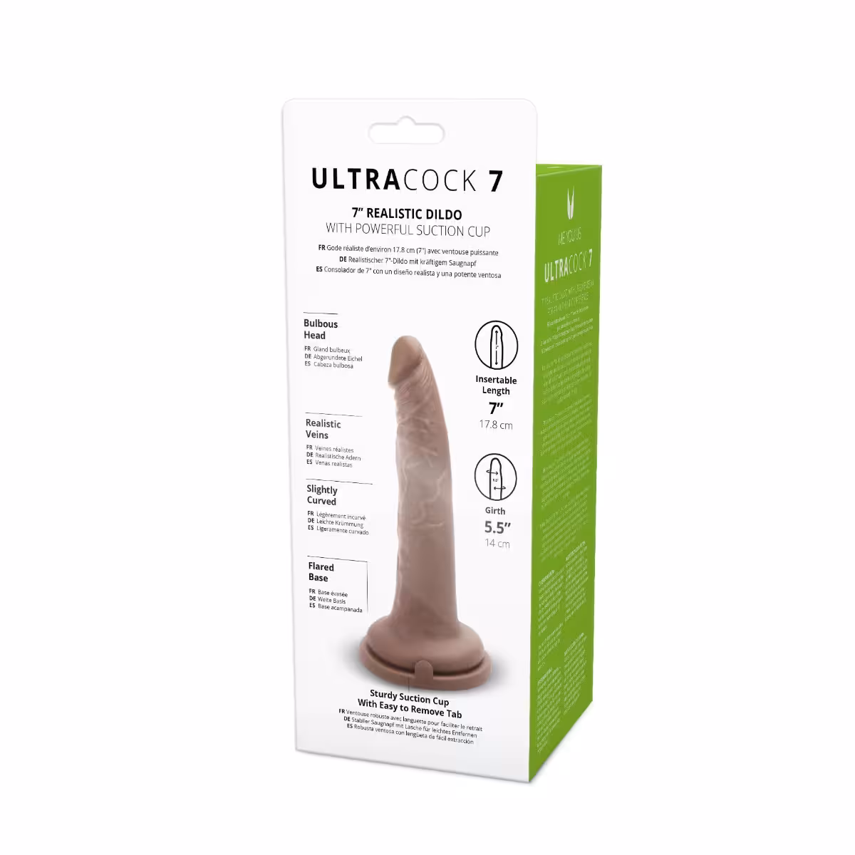Me You Us Ultra Cock 7inch Caramel Realistic Dildo image 5