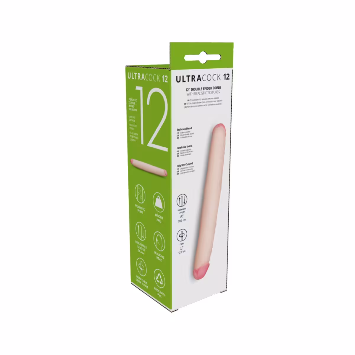 Me You Us Ultra Cock Double Ended Dildo (12") image 4