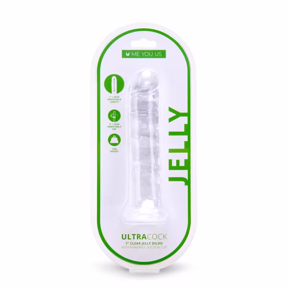 Me You Us Ultra Cock Jelly Dong Clear 7 Inch image 2
