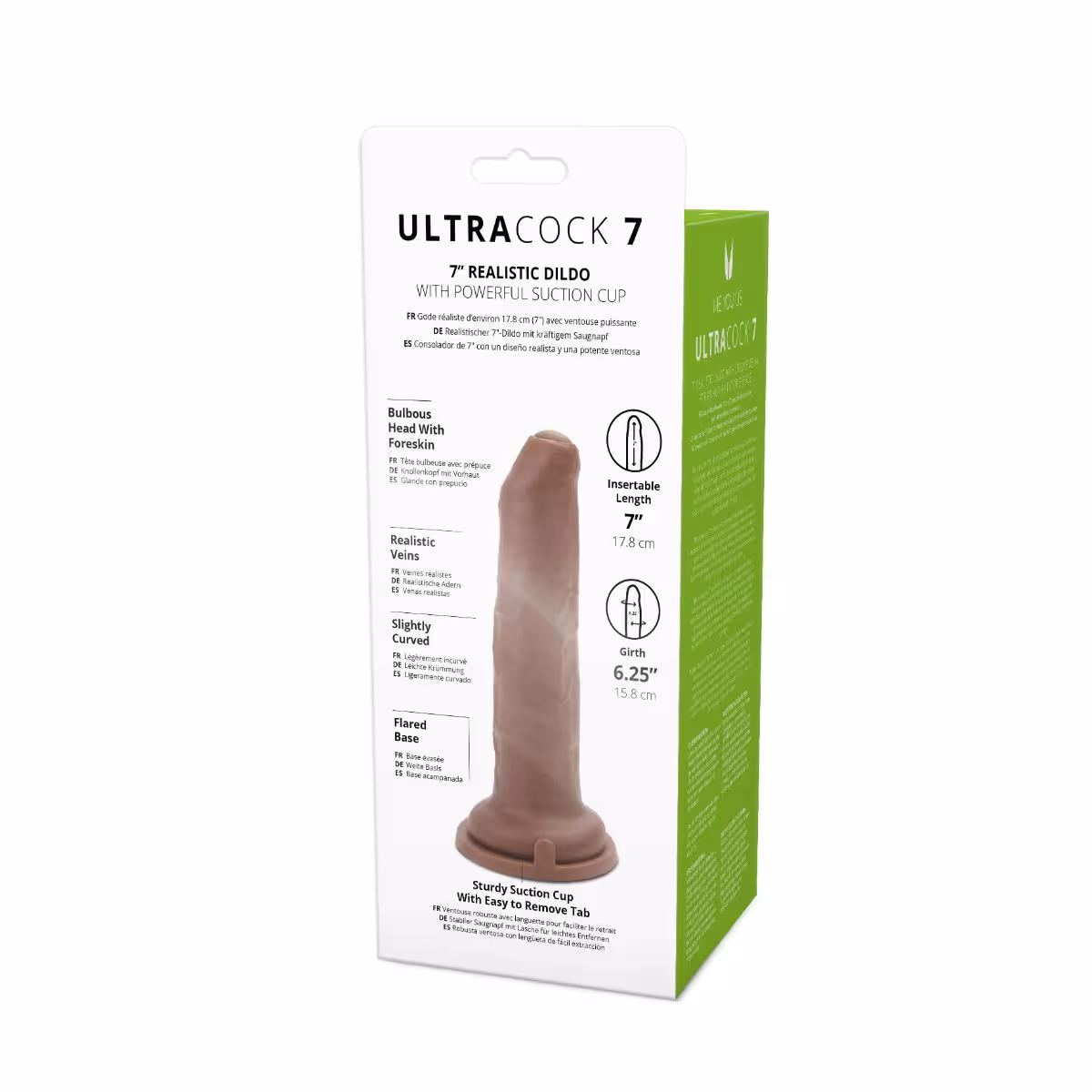Me You Us Uncut Ultra Cock 7inch Caramel Realistic Dildo image 4