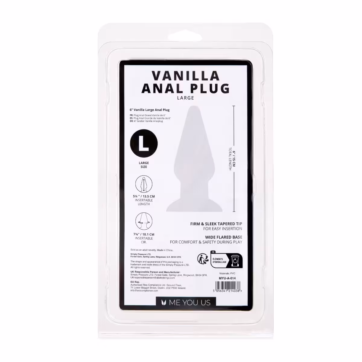 Me You Us Vanilla Large Anal Plug – Comfortable, Secure, and Discreet image 5
