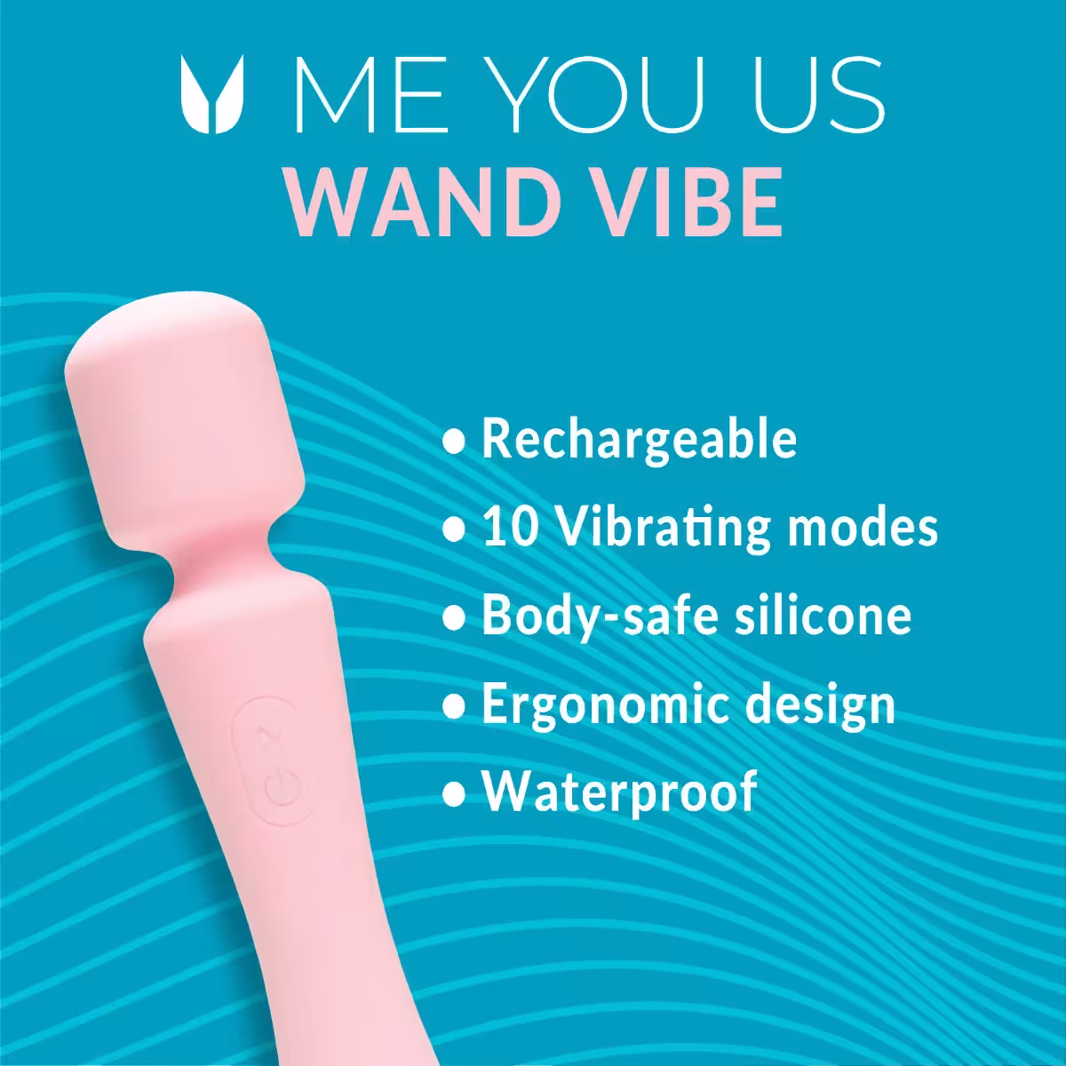 Me You Us Wand Vibrator Pink image 5