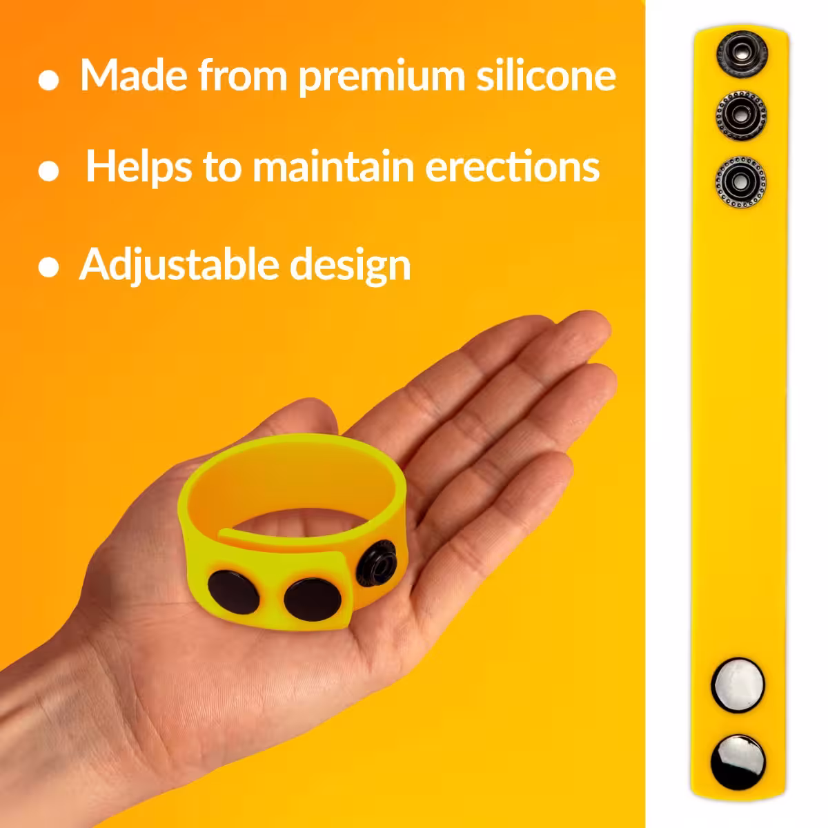 Me You Us Yellow Silicone Cock Strap image 7