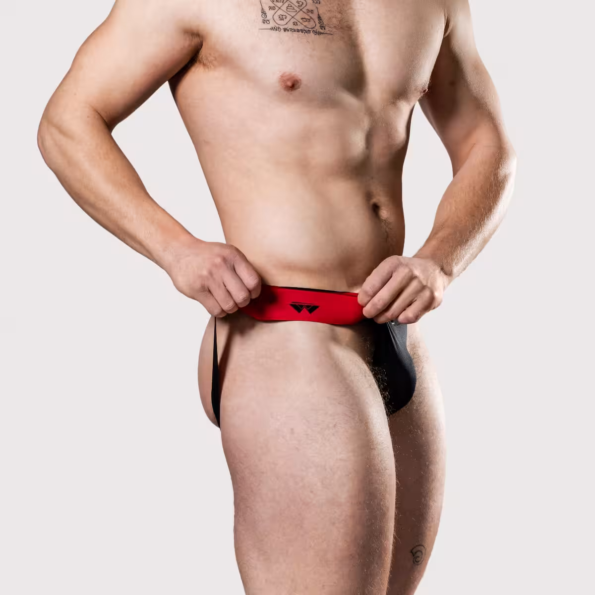 Meyer Marketing Limited Edition Jockstrap 2in Reversible Red-Black Medium image 4