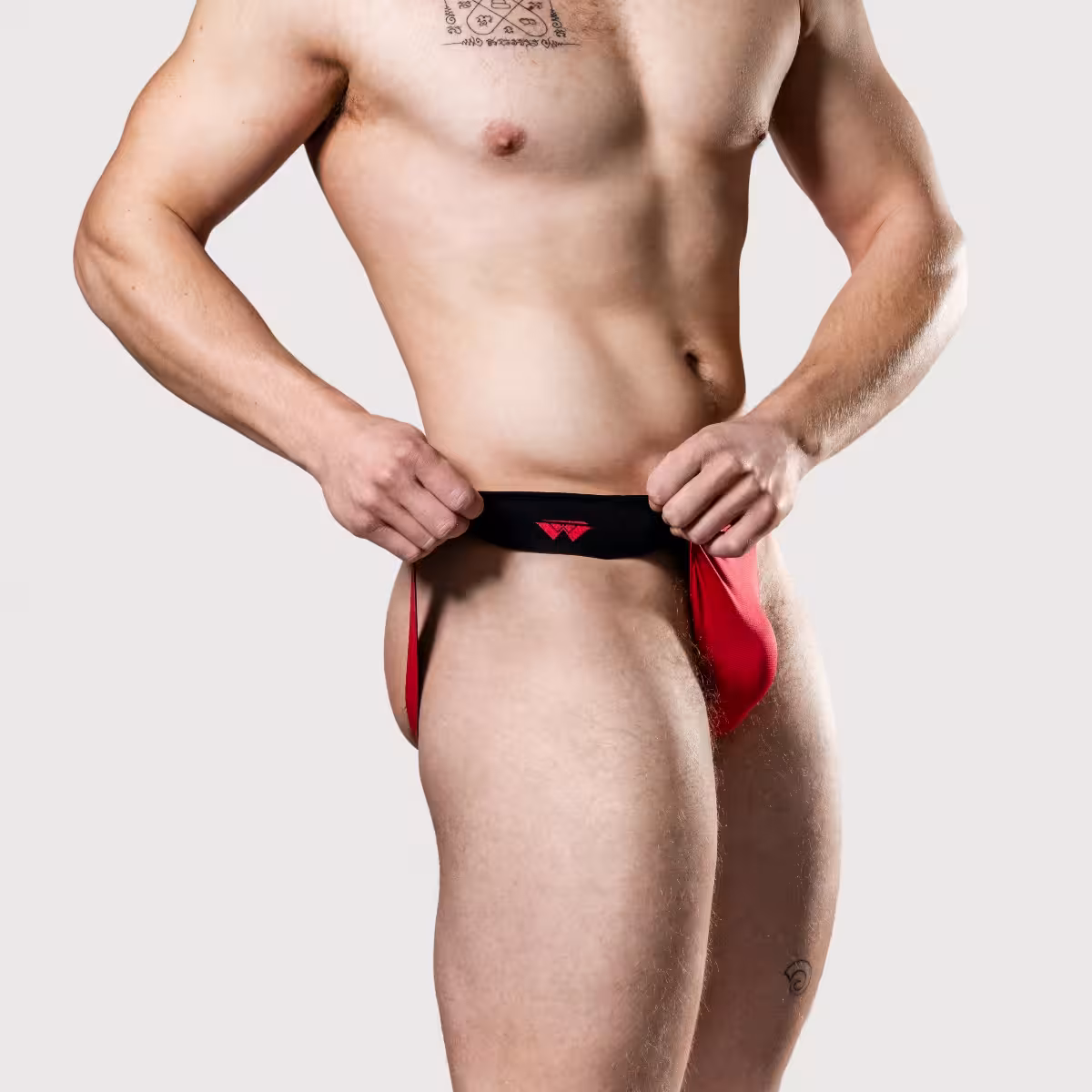 Meyer Marketing Limited Edition Jockstrap 2in Reversible Red-Black Xlarge image 3