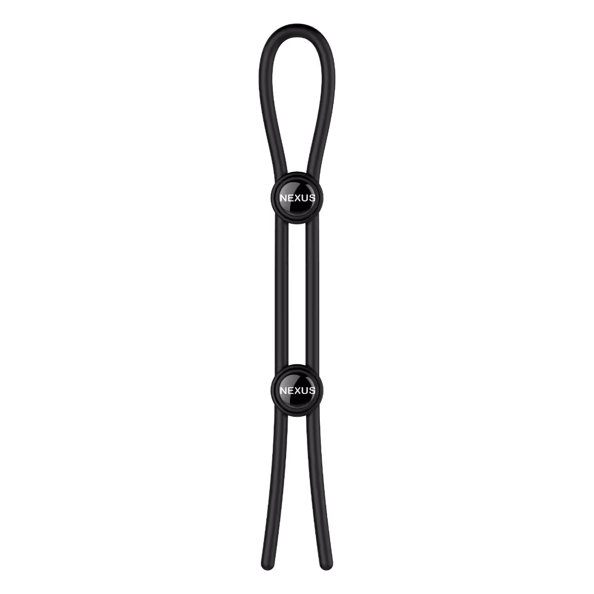 FORGE Double Adjustable Lasso Silicone Cock Ring - Black