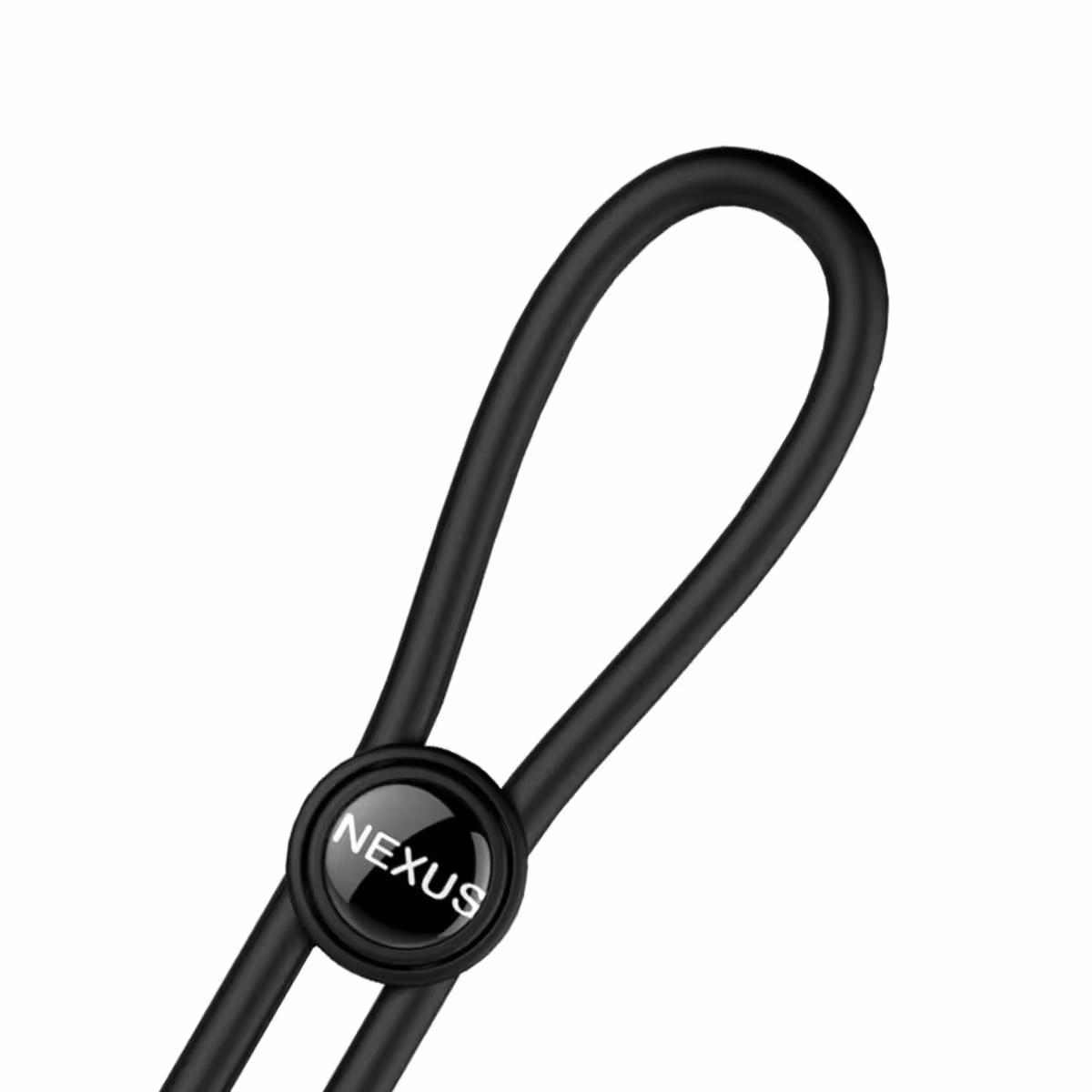FORGE Double Adjustable Lasso Silicone Cock Ring - Black image 4