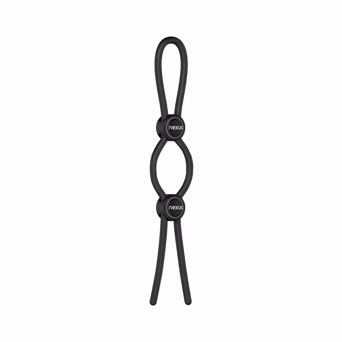 FORGE Double Adjustable Lasso Silicone Cock Ring - Black image 7