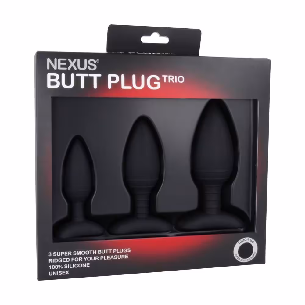 Nexus Butt Plug Trio Black Assorted image 2