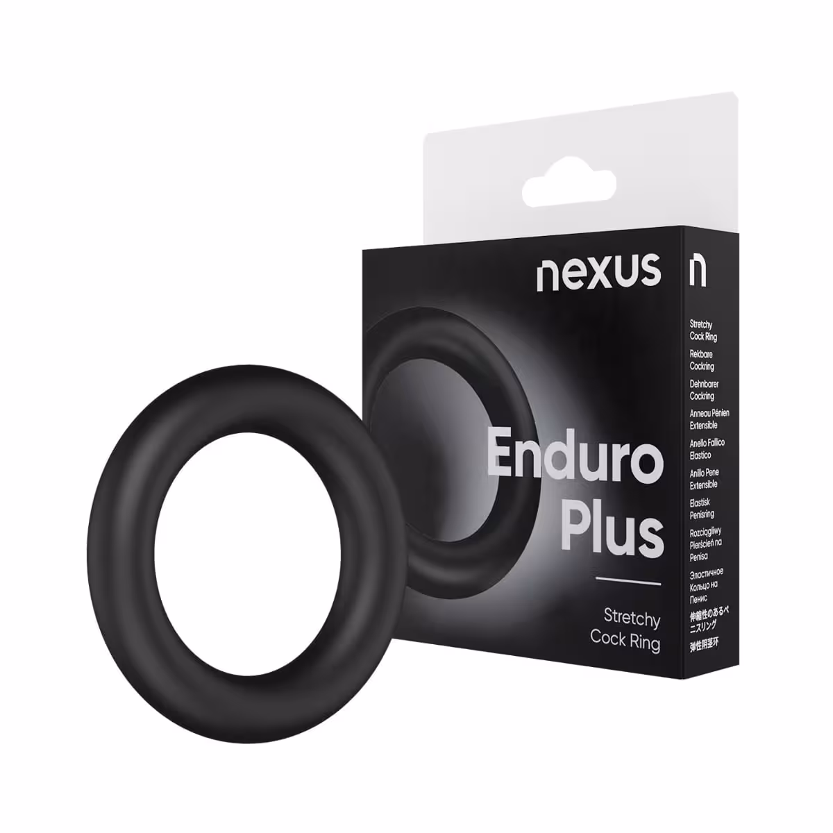Nexus Enduro Plus Stretchy Cock Ring Black image 2