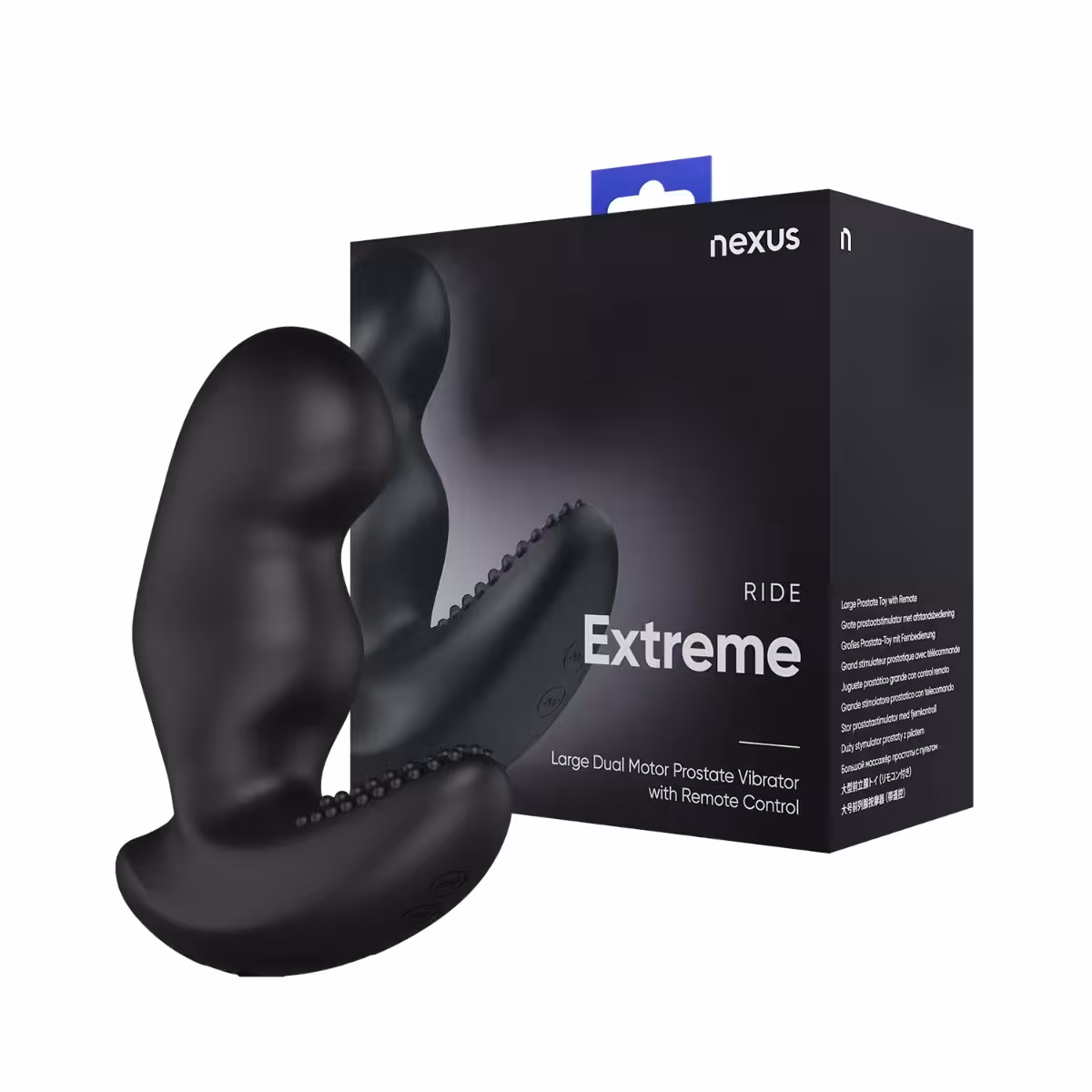 RIDE EXTREME Dual Motor Remote Control Prostate Vibrator - Black