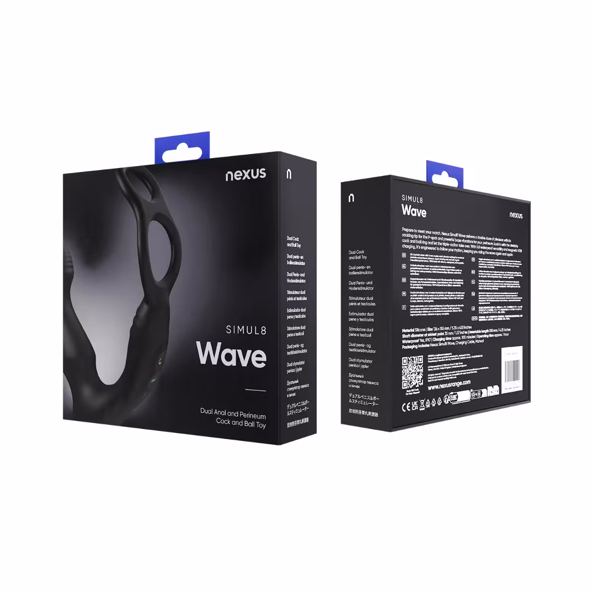 SIMUL8 WAVE EDITION Vibrating Dual Motor Anal Cock and Ball Toy - Black image 5