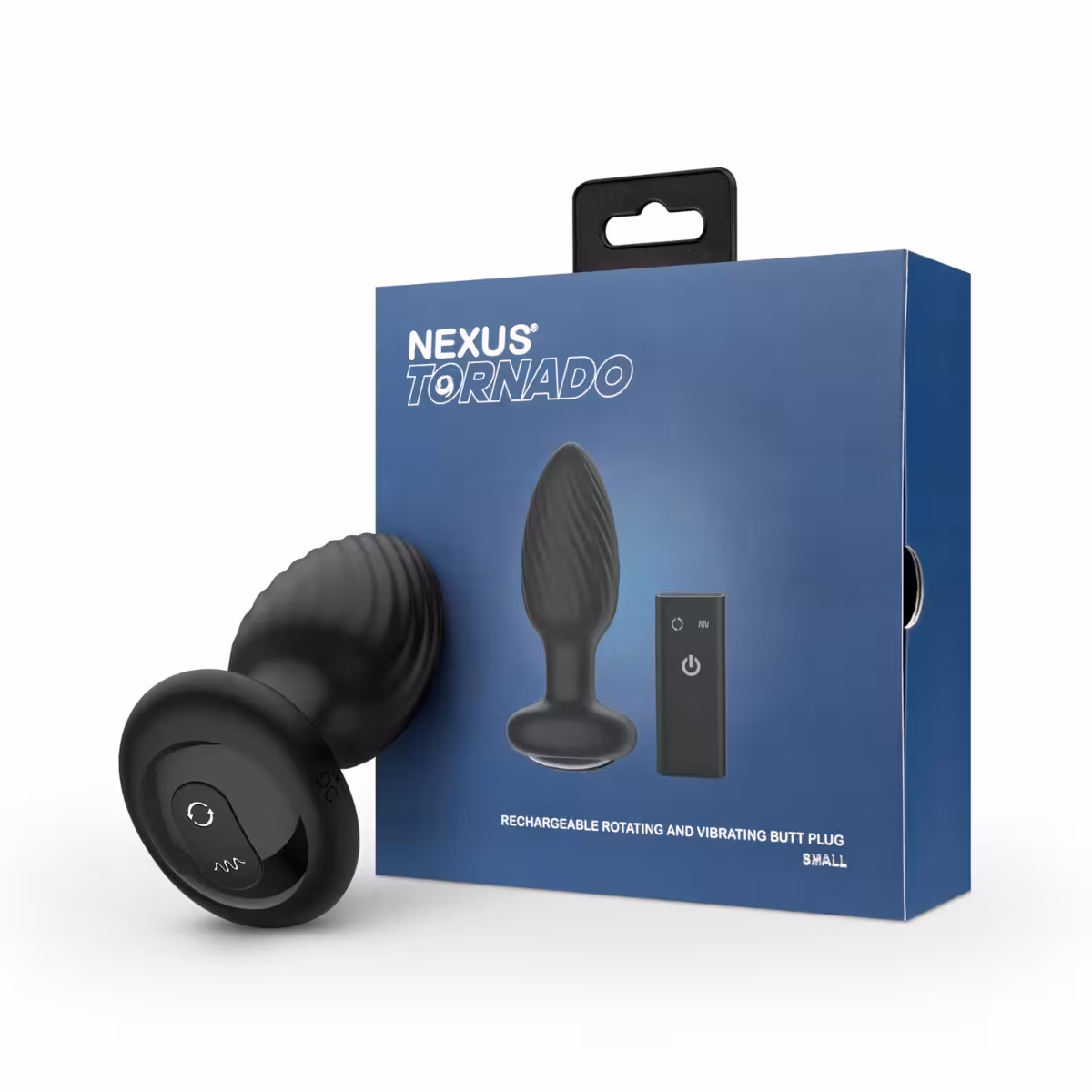TORNADO Remote Control Rotating Butt Plug Medium - Black image 2