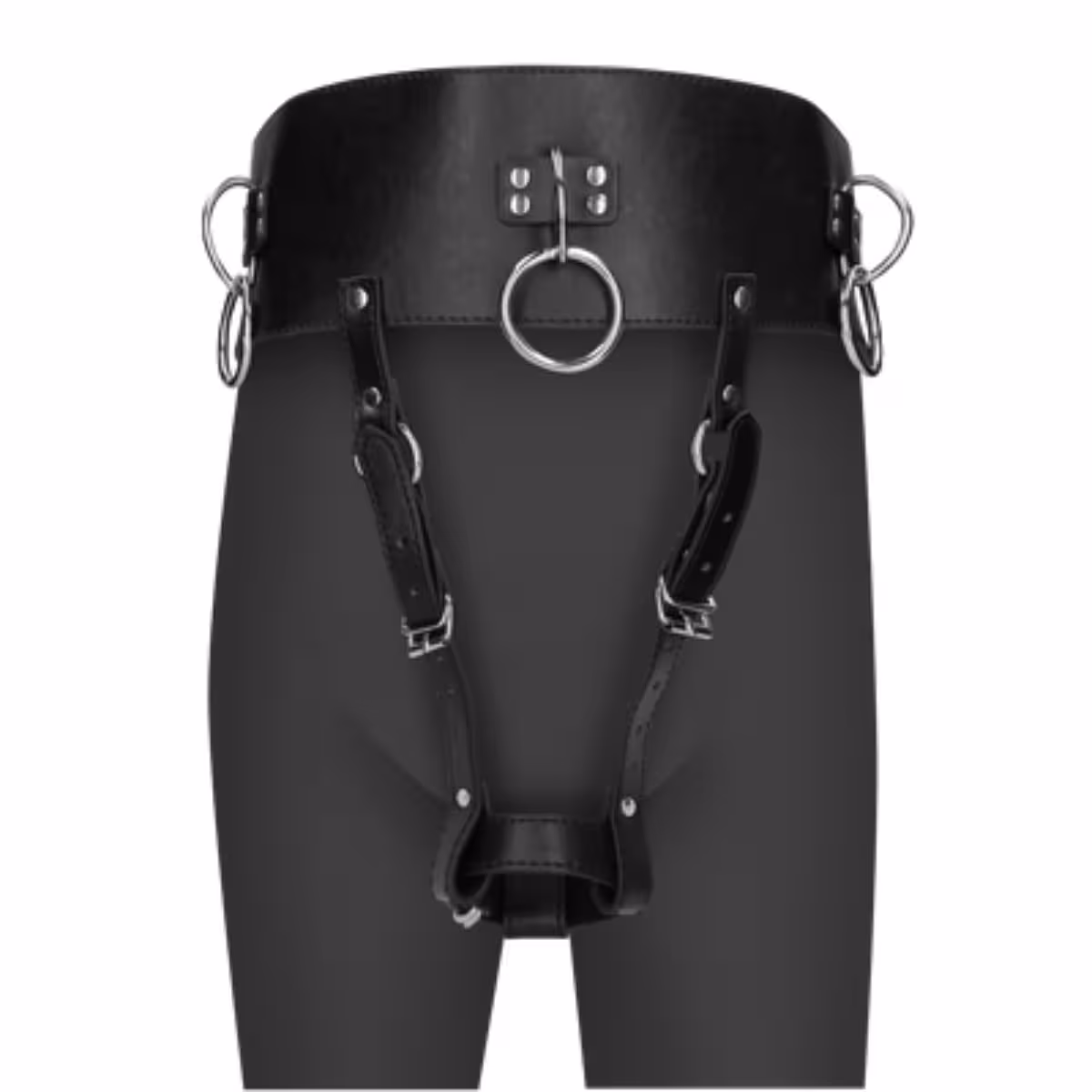 Belt with Vibrator Holder Black image 3