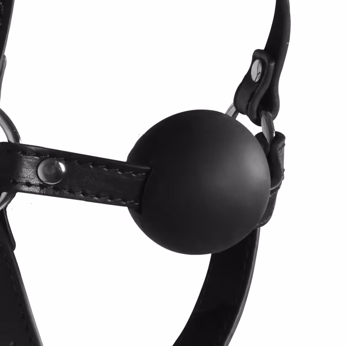 Ouch Xtreme Blindfolded Head Harness With Ball Gag Black image 4