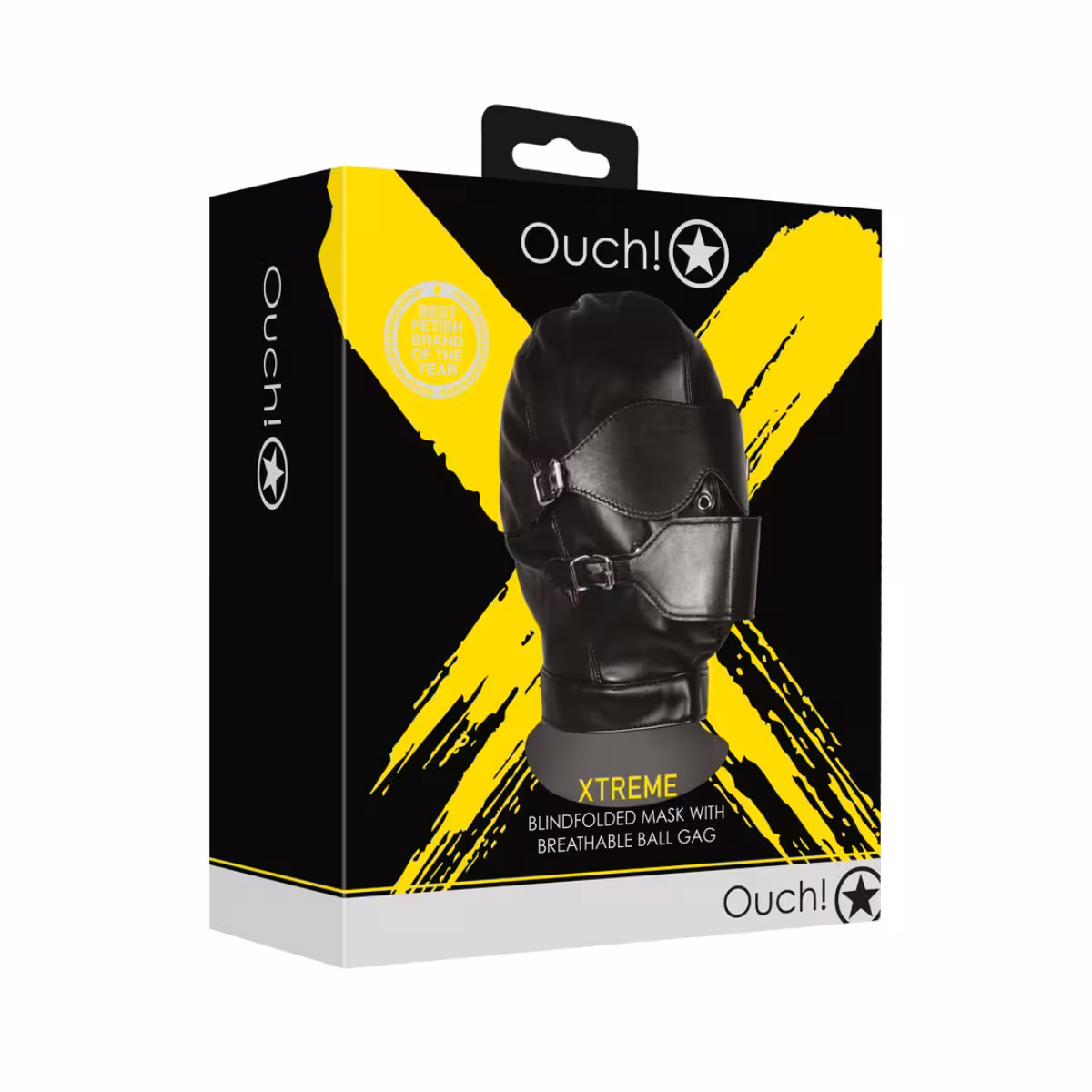 Blindfolded Mask with Breathable Ball Gag Black image 2
