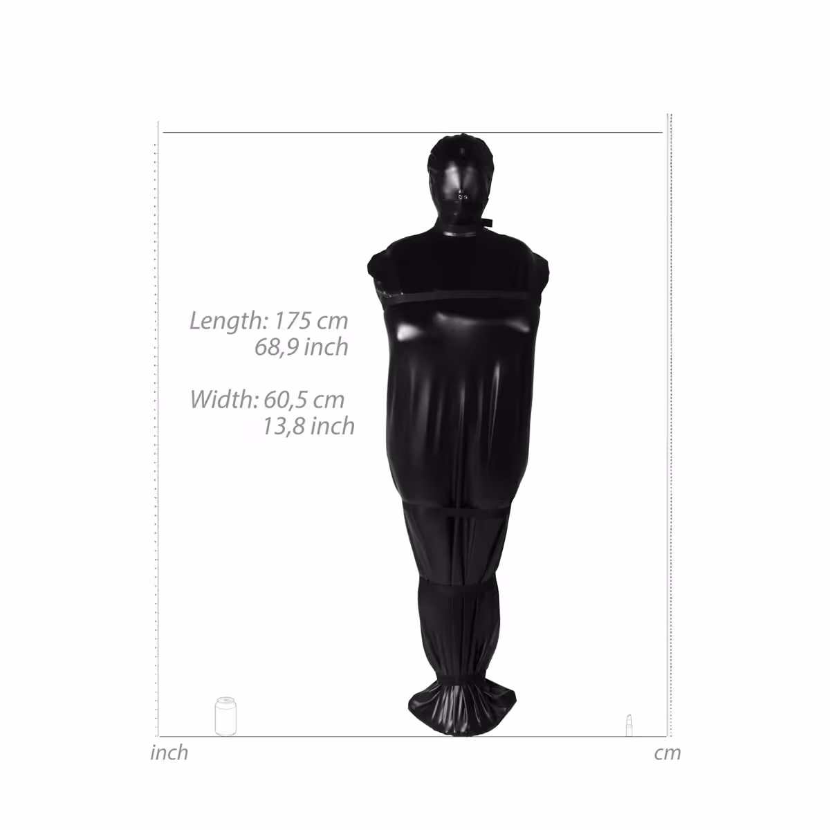 Body Bag with Nylon Straps Black image 7