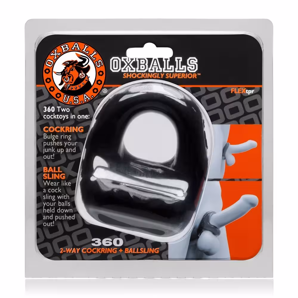 Oxballs 360 Cockring and Ballsling Black Small image 2