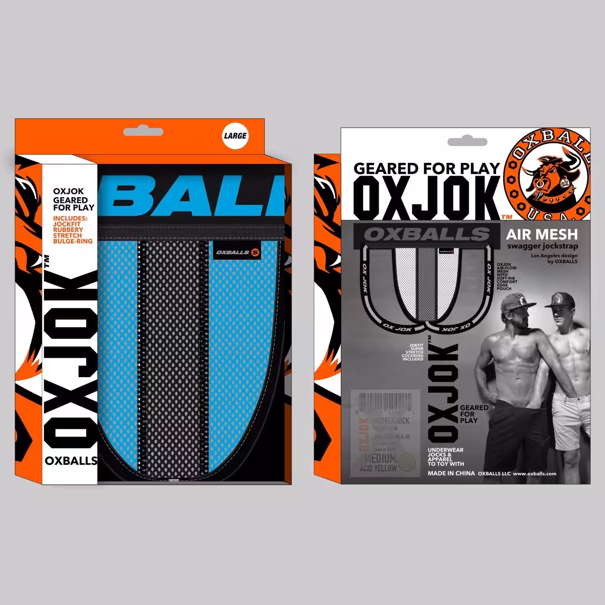 Oxballs Airmesh Upthrust Slider Strap Jock Sky Blue XX Large image 2