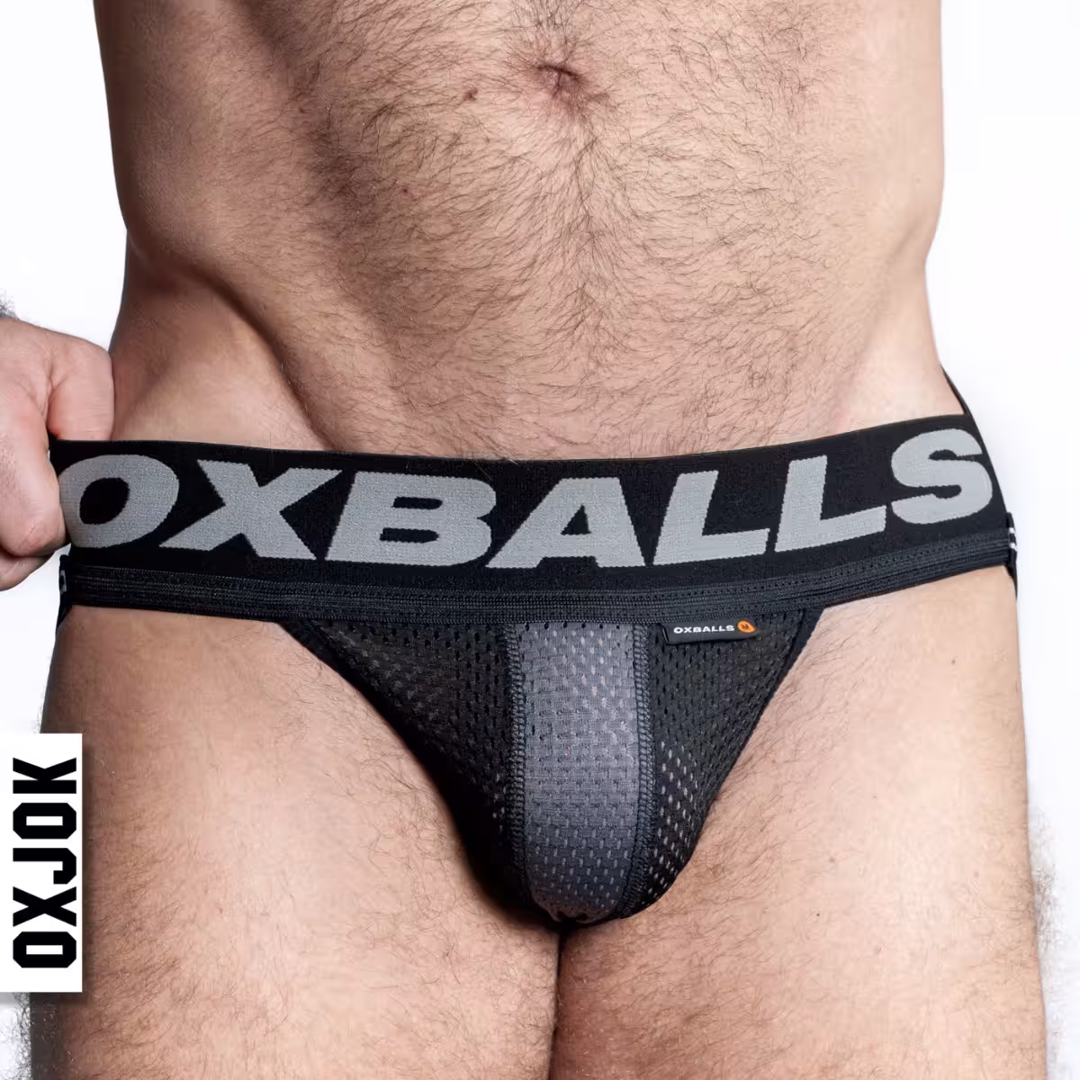 Oxballs Airmesh Upthrust Slider Strap Jock Tar Black XX Large